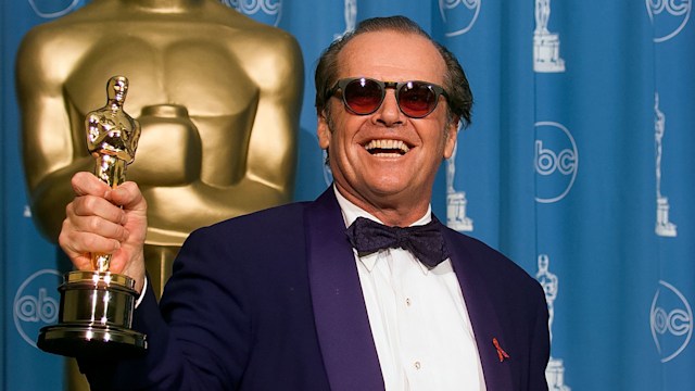Jack Nicholson backstage at Academy Awards Show, March 23, 1998 in Los Angeles, California