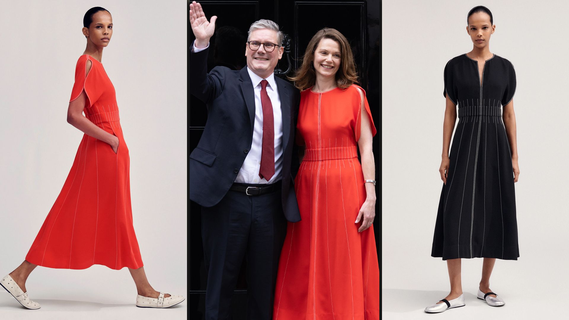 Victoria Starmer’s chic Downing Street dress is sold out in red – but I like the black version even better