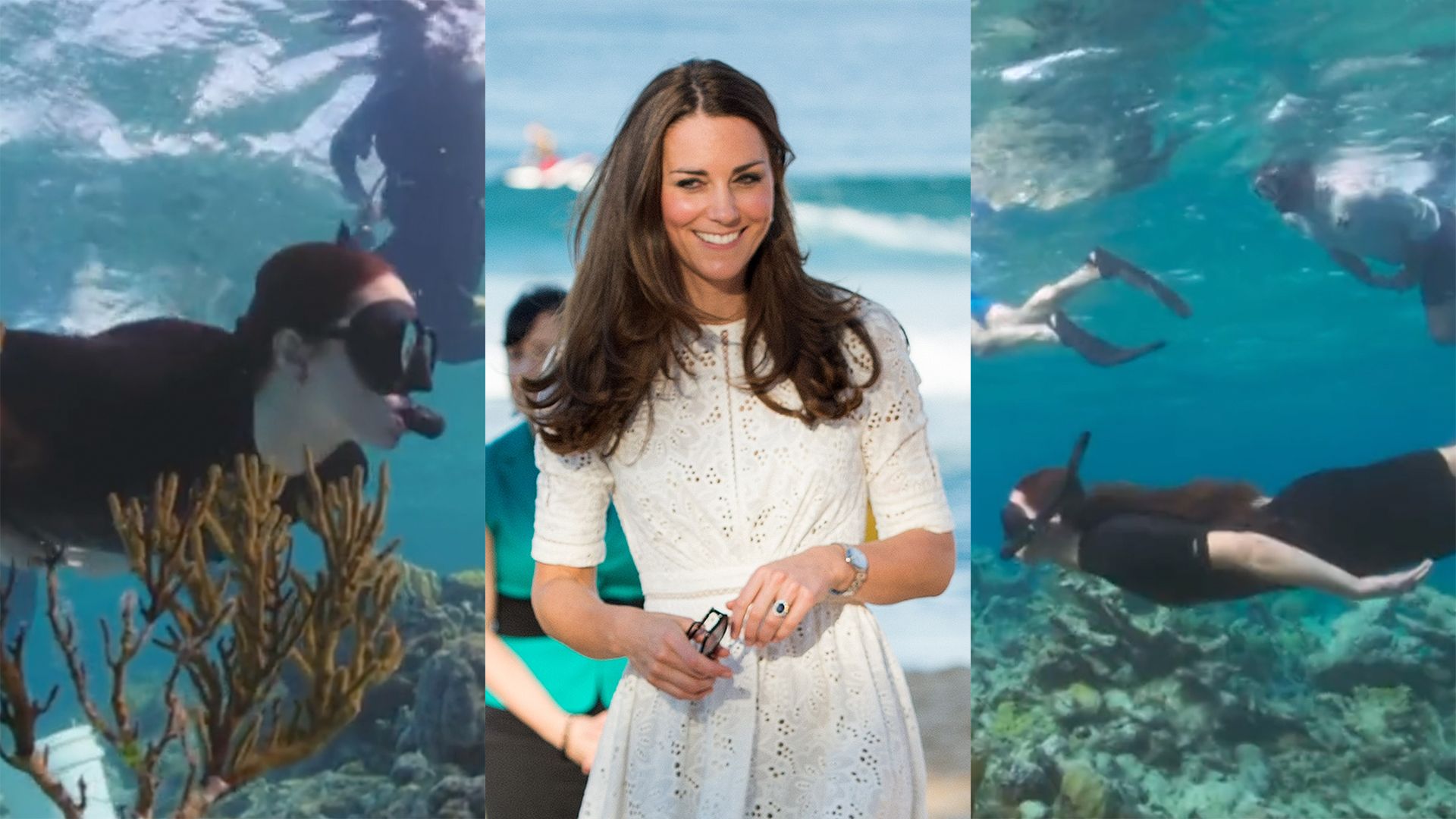 Princess Kate was a royal mermaid in wetsuit on Caribbean diving trip