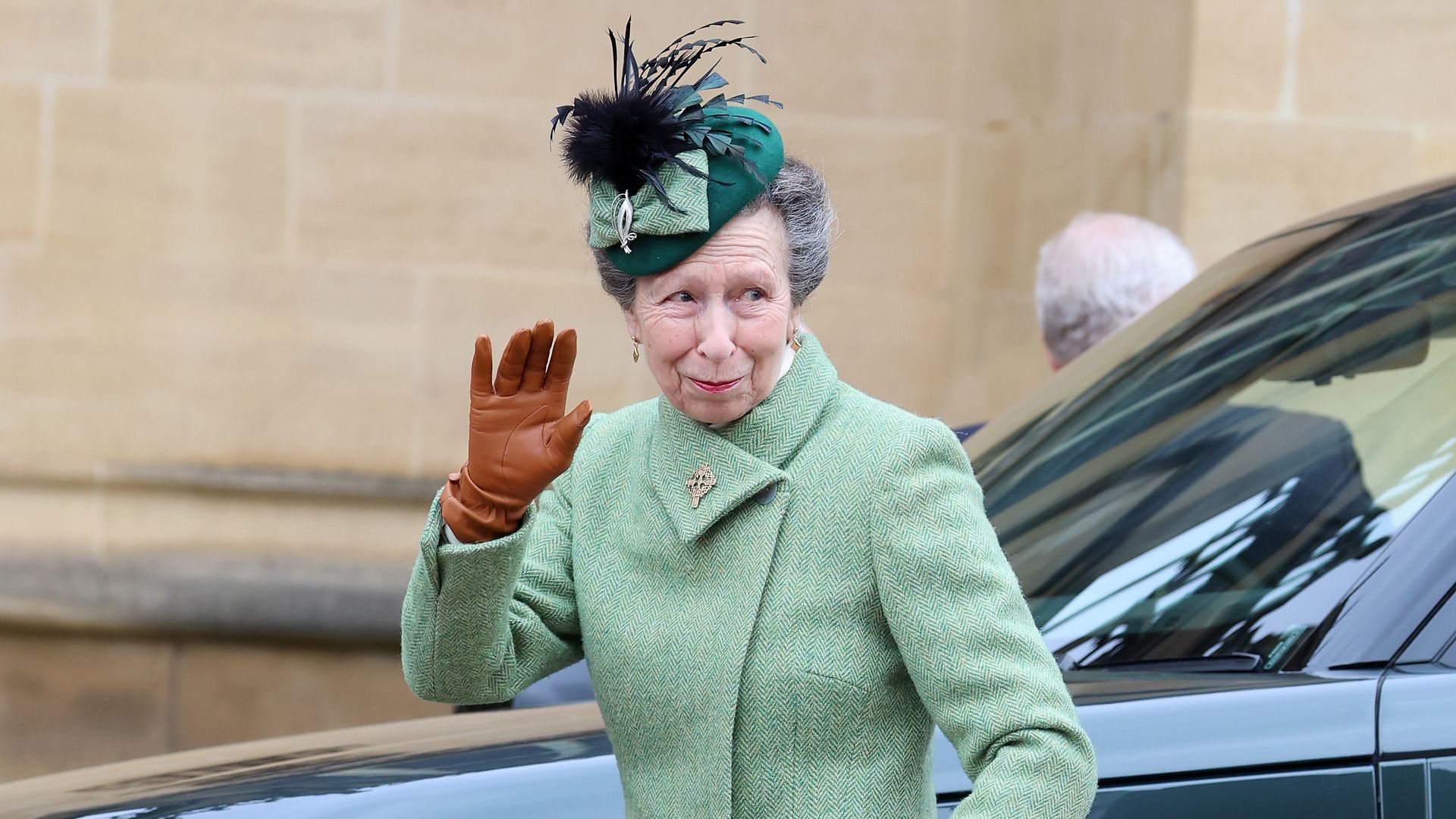 The Princess Royal chose to recycle a coat from her own wardrobe for the occasion
