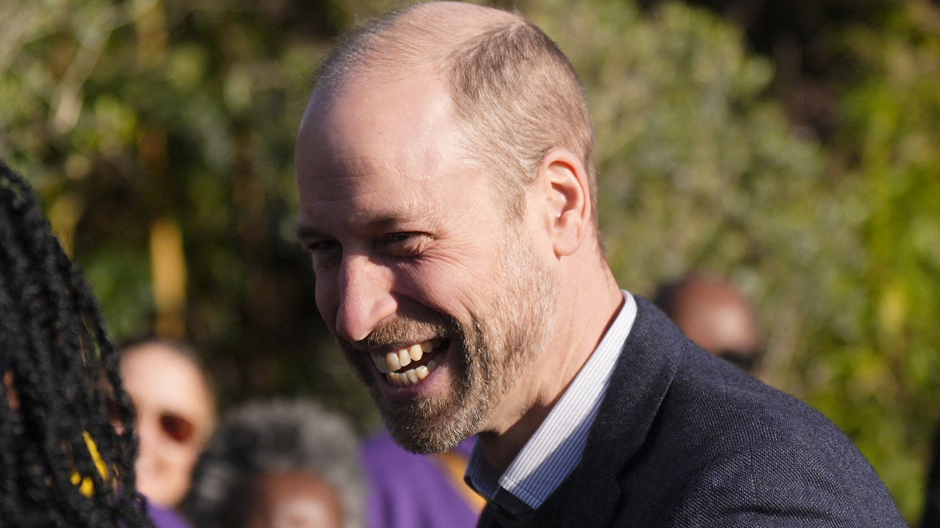 Prince William meets with staff during a visit to the BBC Children In Need's We Move FWD programme at the Ubele Initiative in the Wolves Lane Centre, north London on January 28, 2026