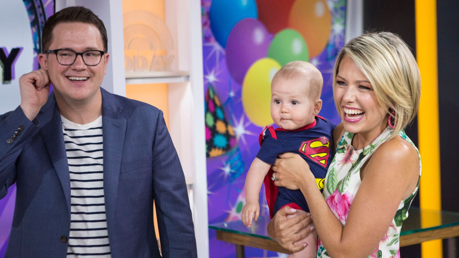 Dylan Dreyer and Brian Fichera with their son Calvin on Today in 2017