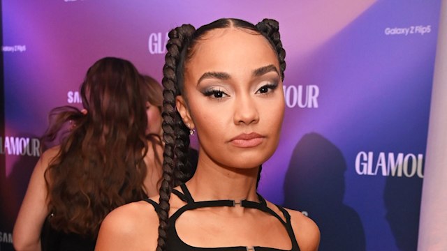 Leigh-Anne Pinnock in black bralette and sheer dress