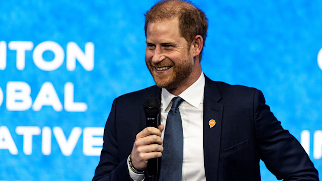  Prince Harry, Duke of Sussex speaks about social media's impact on children's mental health at the Clinton Global Initiative 