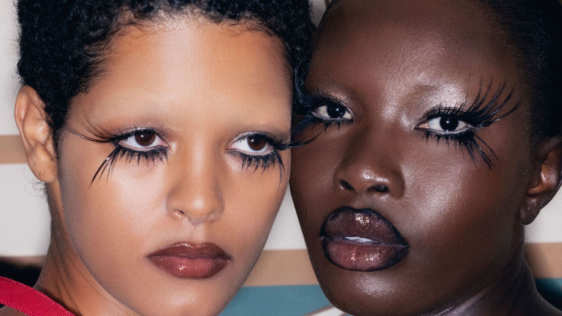 Harris Reed fashion show using Charlotte tilbury products 