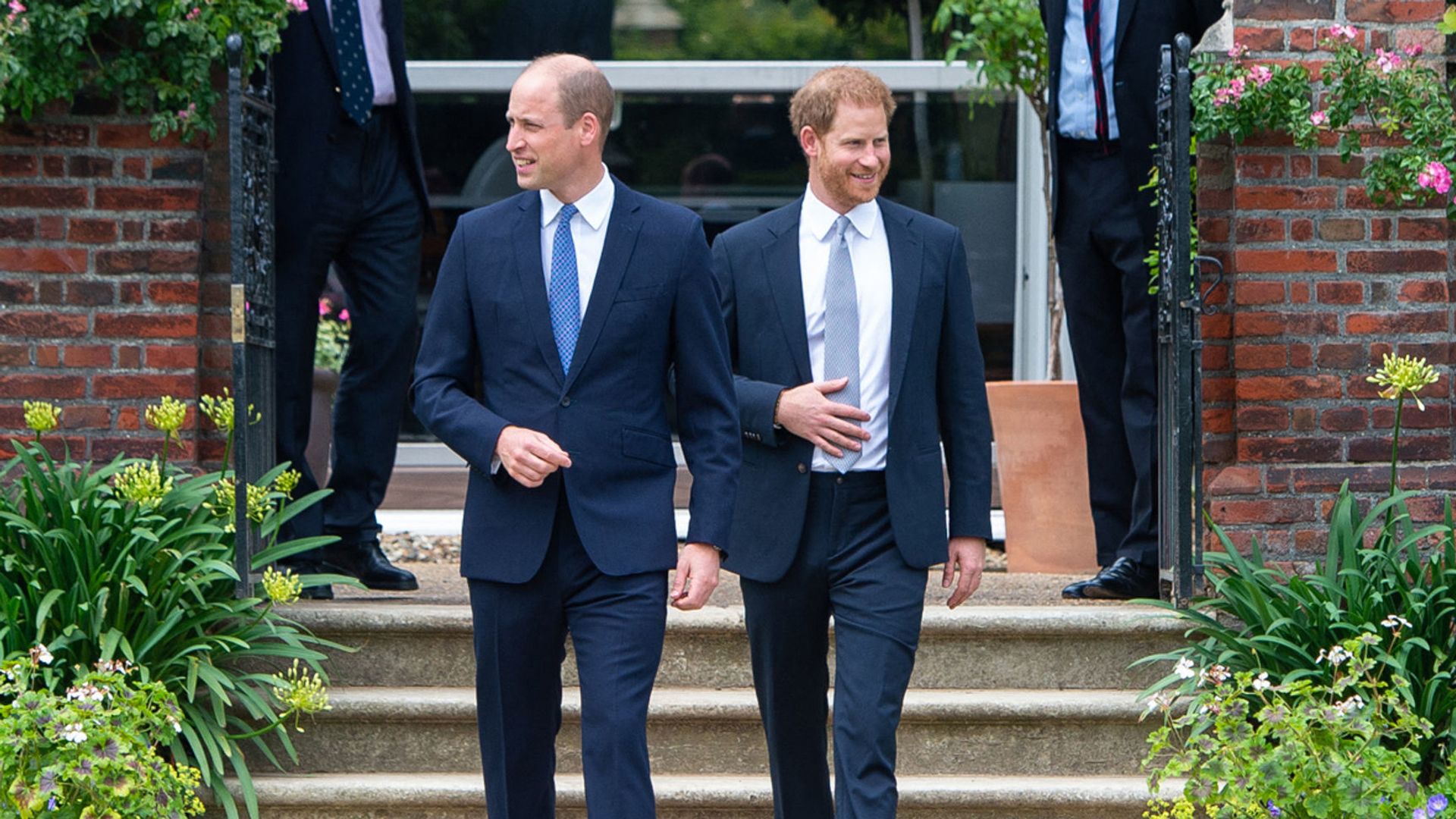 William and Harry at Princess Diana statue unveiling 2021