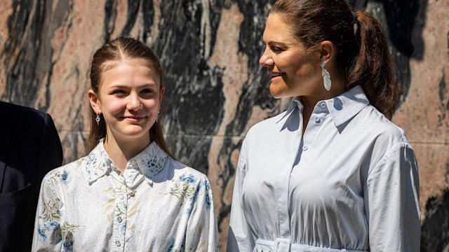 Princess Estelle and Crown Princess Victoria of Sweden 