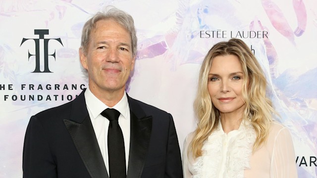 Michelle Pfeiffer and David E. Kelley attend the 2019 Fragrance Foundation Awards at David H. Koch Theater at Lincoln Centeron June 05, 2019 in New York City.