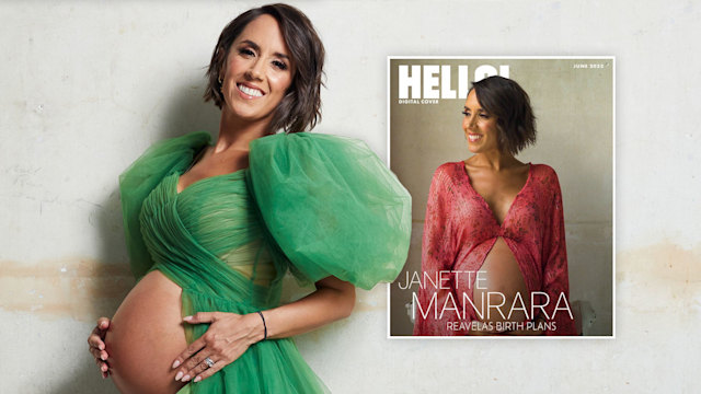 Janette Manrara digital cover baby bump shoot for HELLO