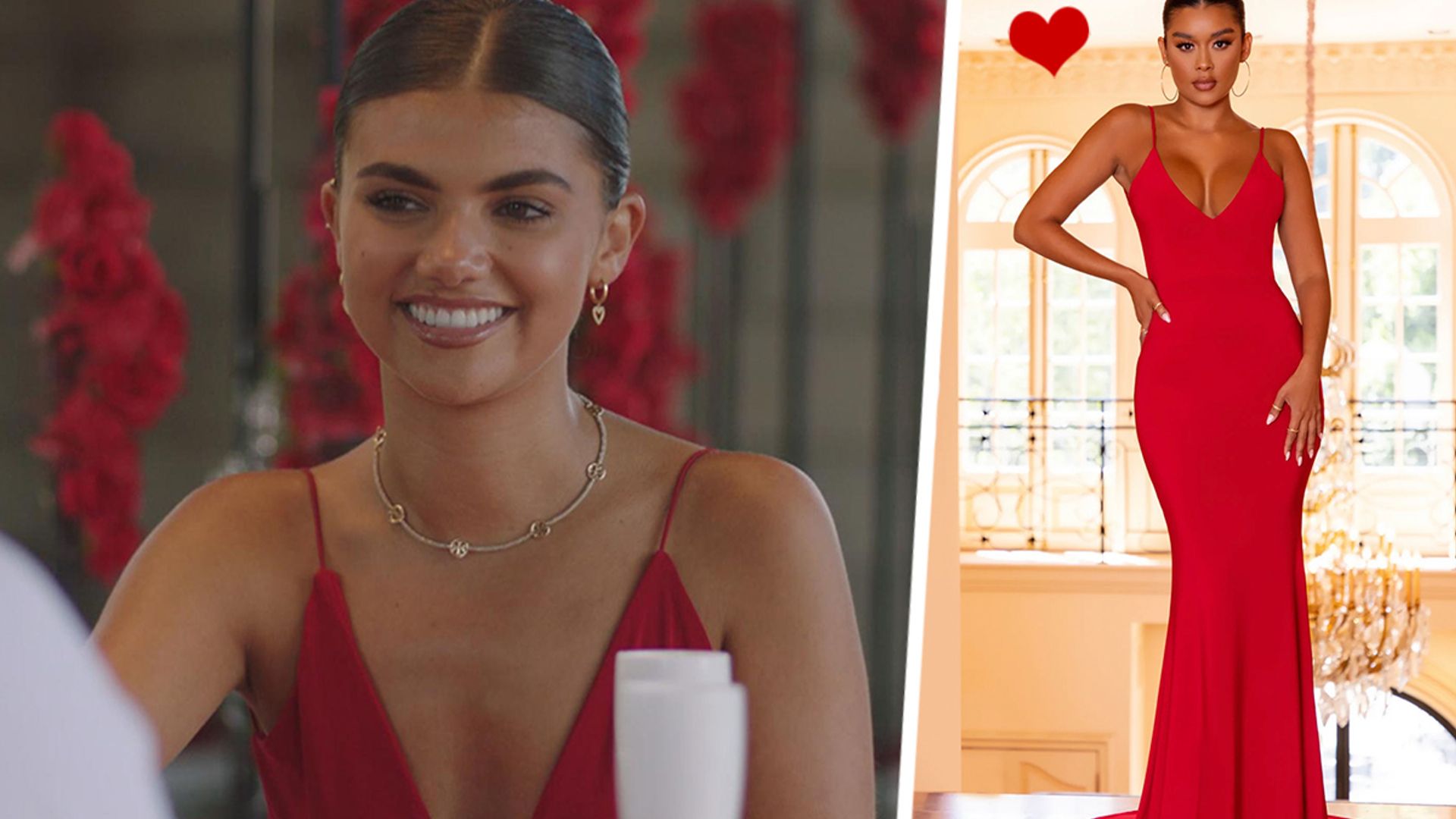 Love Island's Samie Elishi sends ITV viewers wild in her backless red dress  - and wow