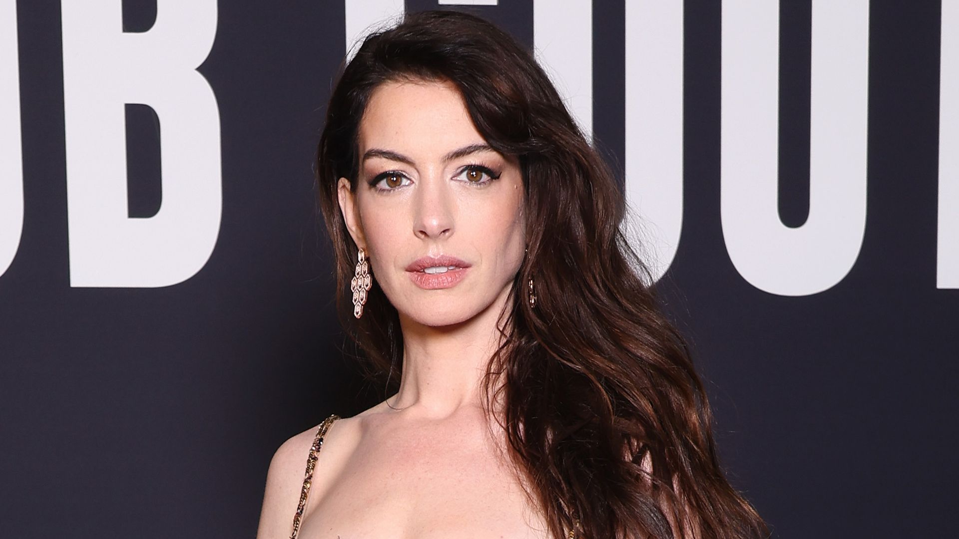 Anne Hathaway is a vision in jaw-dropping sheer corset dress