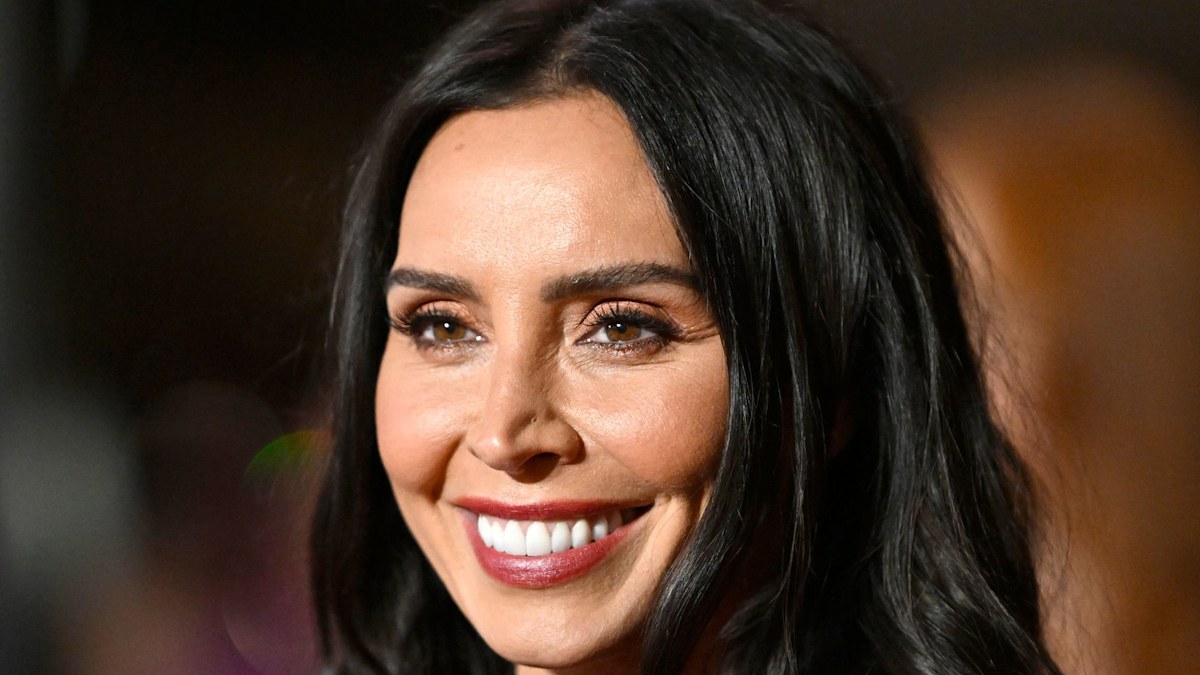 Christine Lampard turns heads in glam thigh-split dress with edgy twist