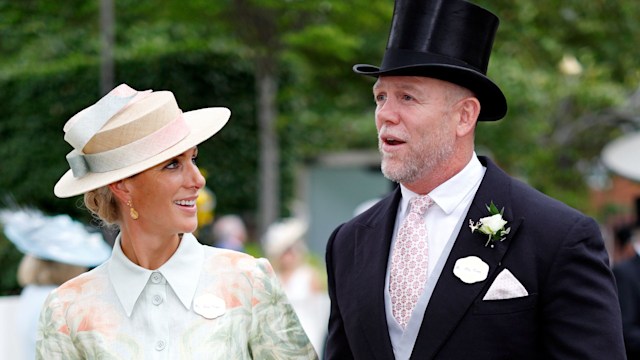 Zara Tindall smiling at husband Mike Tindall 