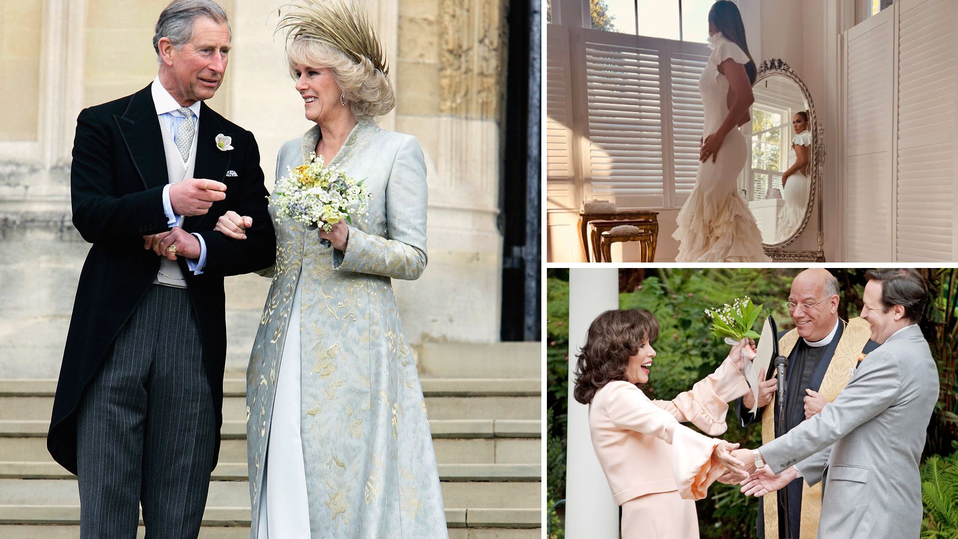 Celebrity brides over 50, including Queen Camilla, Jennifer Lopez and Joan Collins