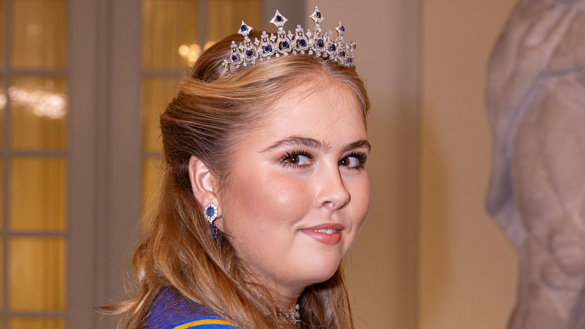 Princess Amalia of the Netherlands attend the gala diner to celebrate the 18th birthday of Prince Christian at Christiansborg Palace
