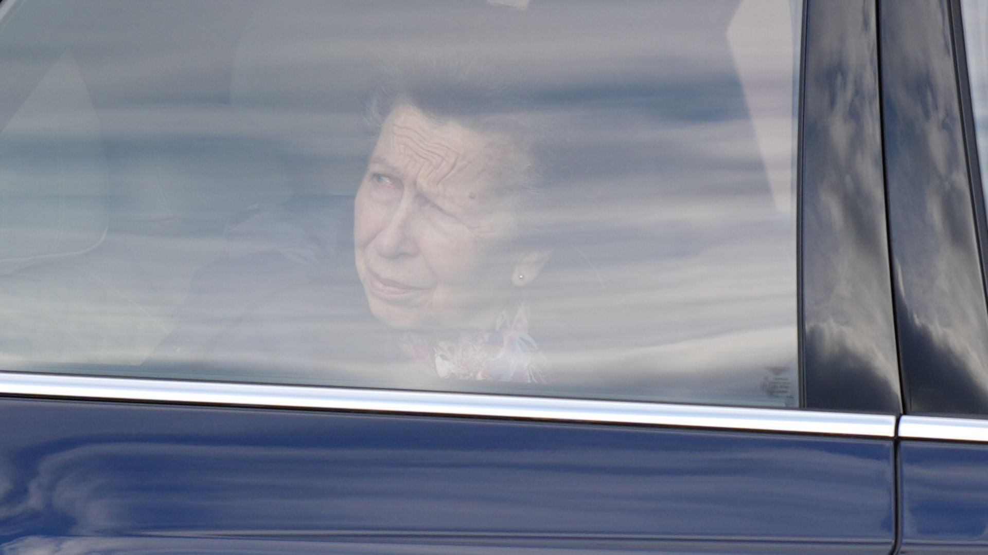 princess anne sat in car