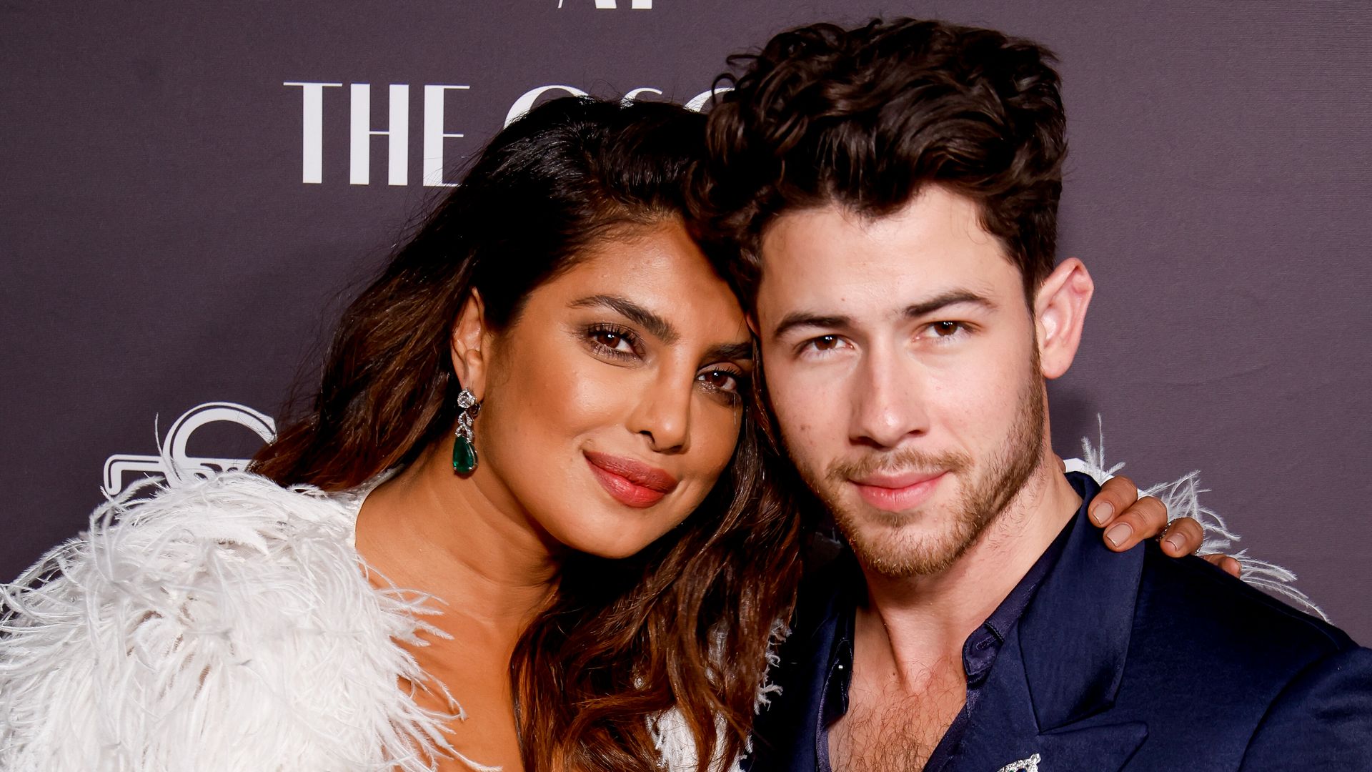Priyanka Chopra Jonas and Nick Jonas at the South Asian Excellence at the Oscars held at the Paramount Studio Lot on March 9, 2023 in Los Angeles, California.