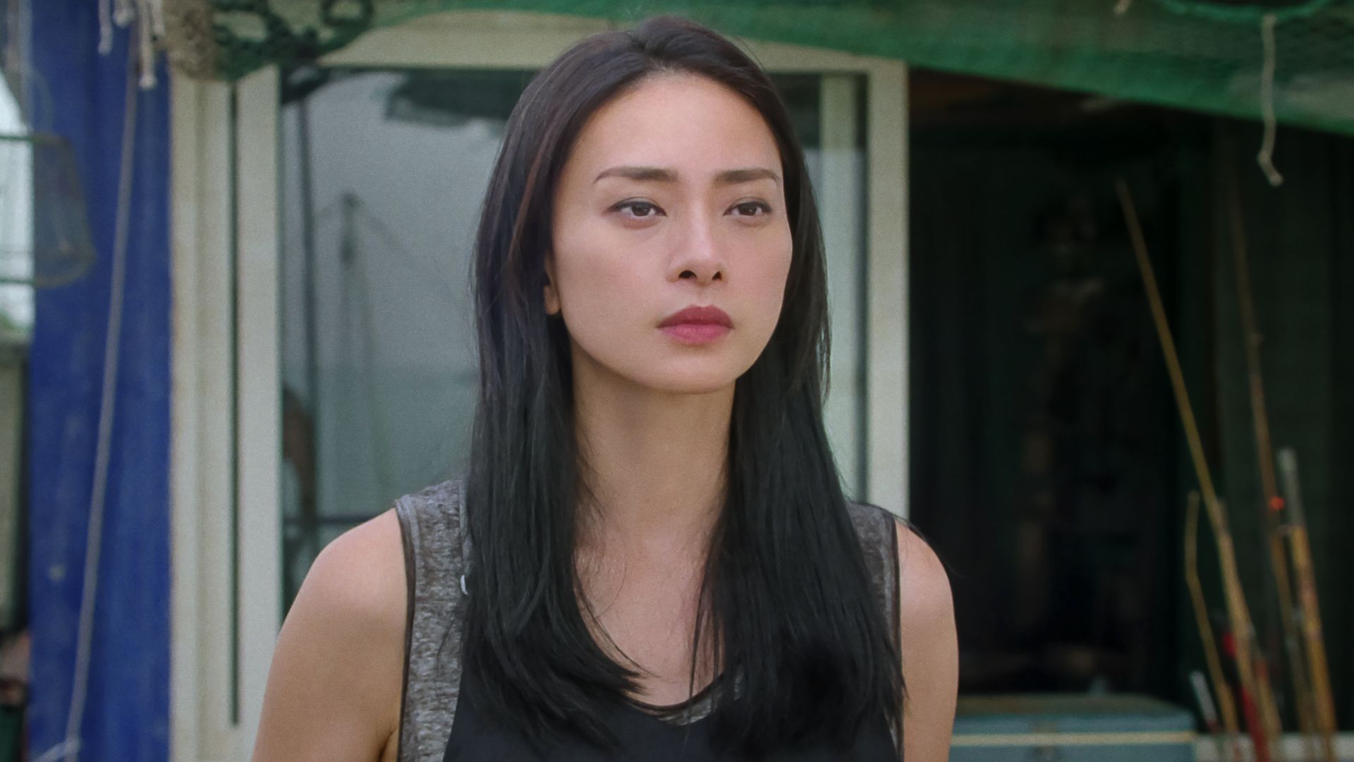 close-up of brunette woman