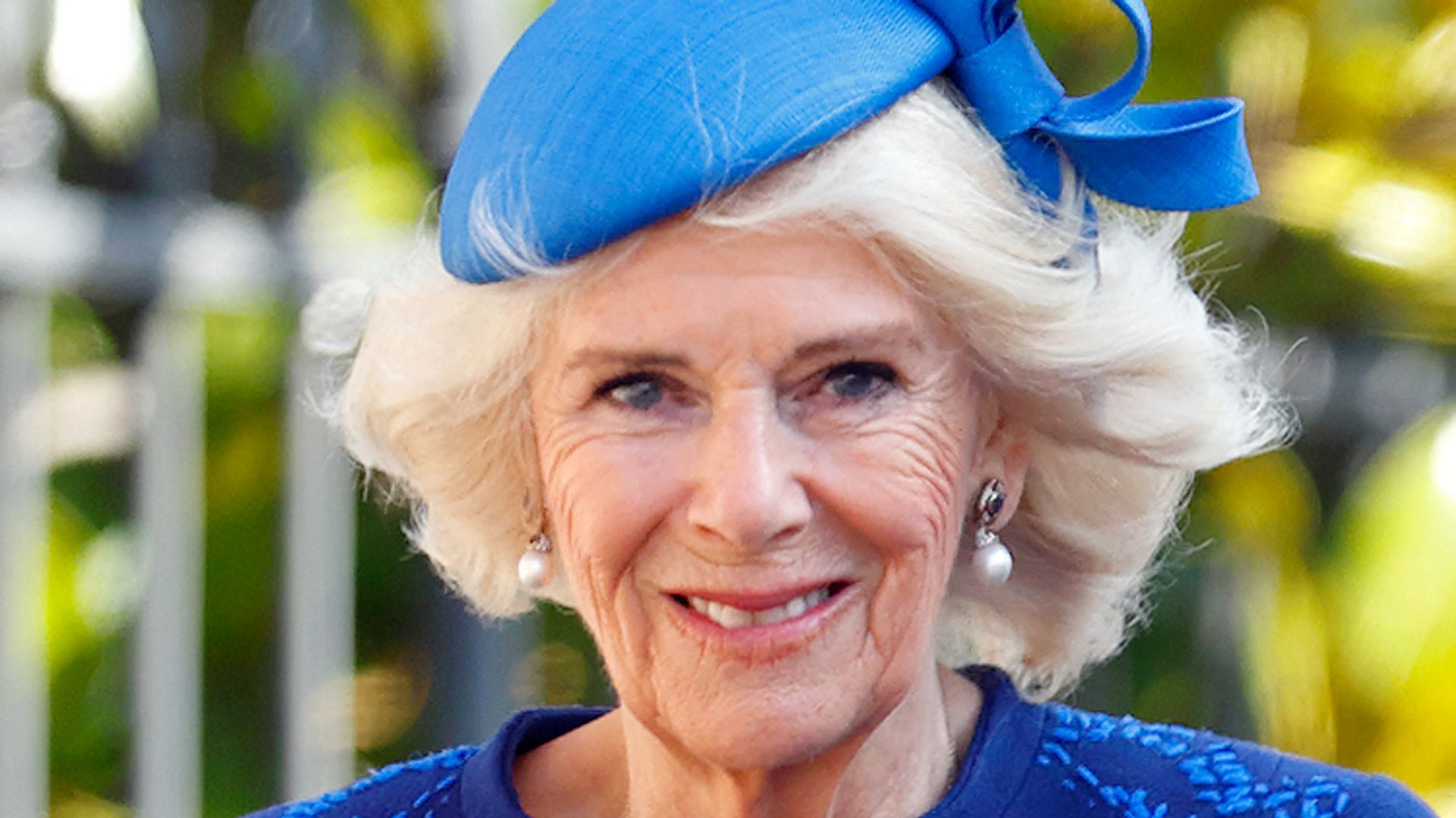 Camilla, Queen Consort and King Charles III in blue dress and suit