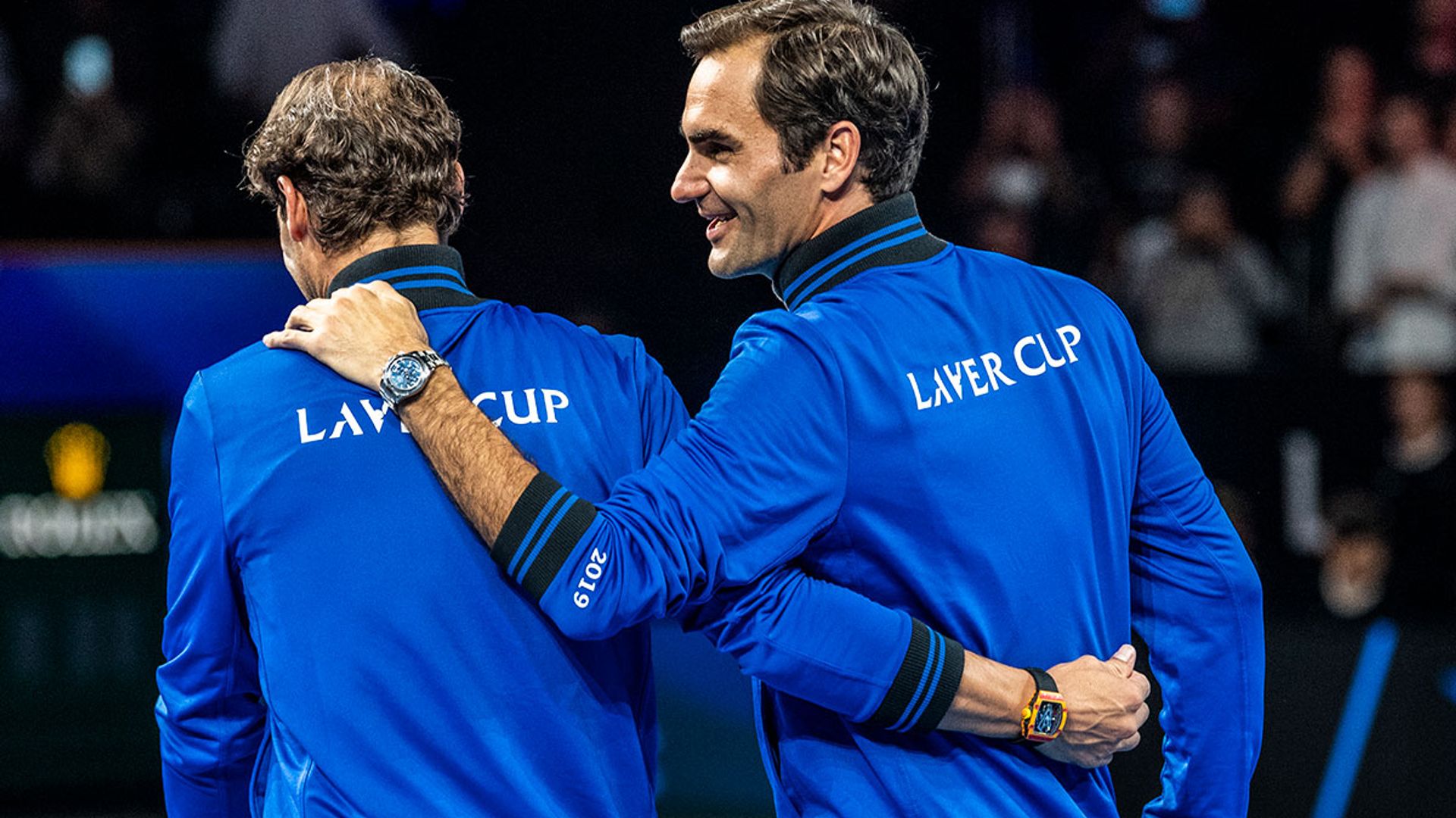 Roger Federer, Rafael Nadal e Jorge Paulo Lemann juntos na Laver Cup
