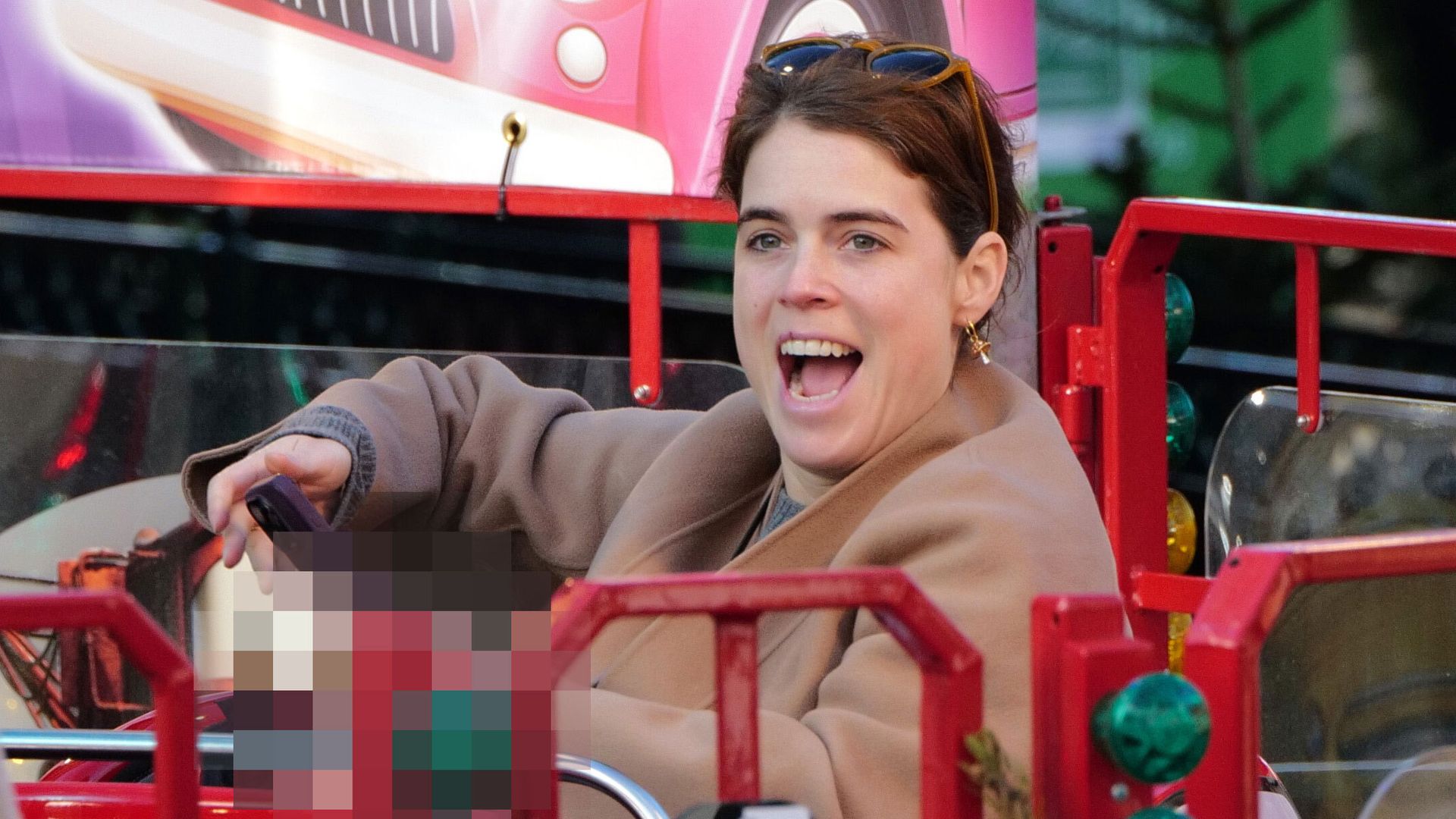Princess Eugenie on a ride at Winter Wonderland 