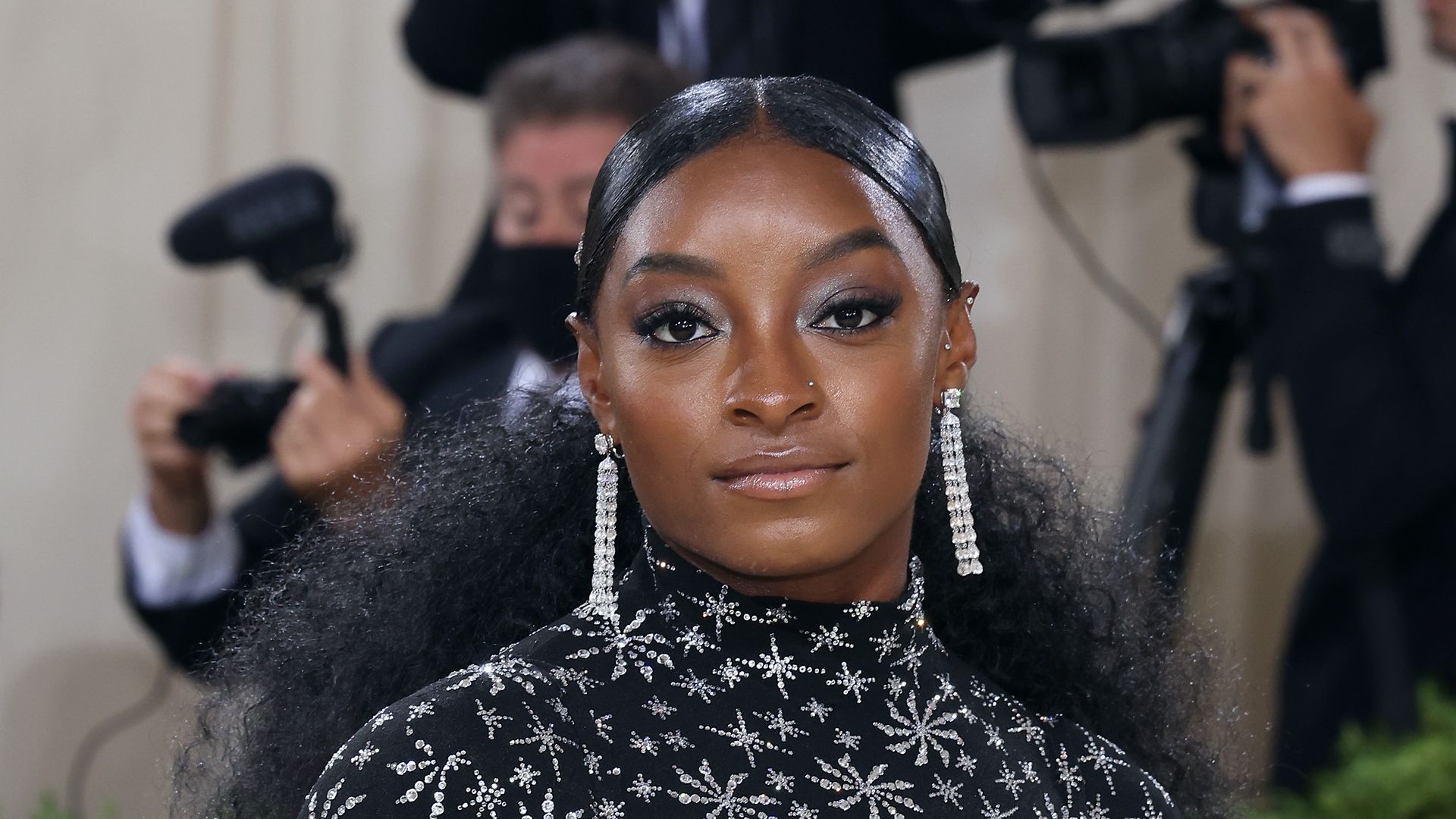 Simone Biles attends the 2021 Met Gala benefit "In America: A Lexicon of Fashion" at Metropolitan Museum of Art on September 13, 2021 in New York City.