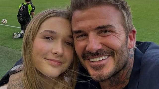 Harper Beckham and her dad David Beckham, Instagram