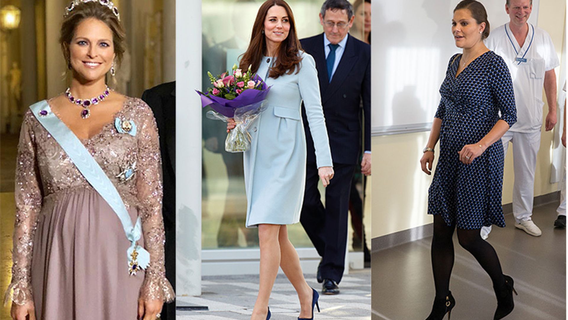 Royals who wear Seraphine Maternity clothes, designer pregnancy clothes:  Kate Middleton, Princess Madeleine and more