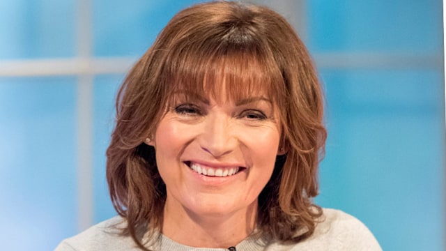 lorraine kelly red and white striped dress