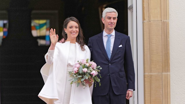 Princess Alexandra and Nicolas Bagory at their civil wedding