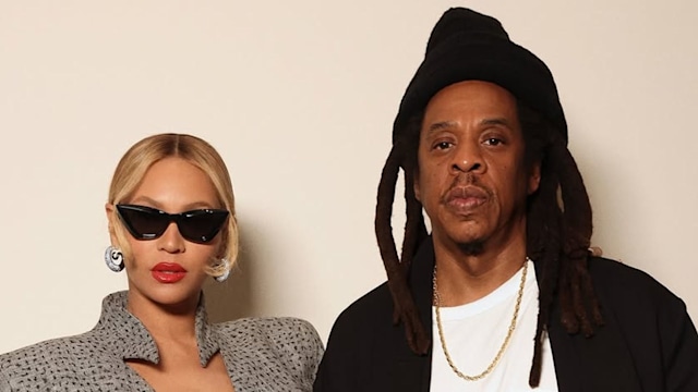 Beyoncé and Jay-Z pose for a photo at a celebration after Matriarch's book tour stop at The Wiltern, shared on Instagram