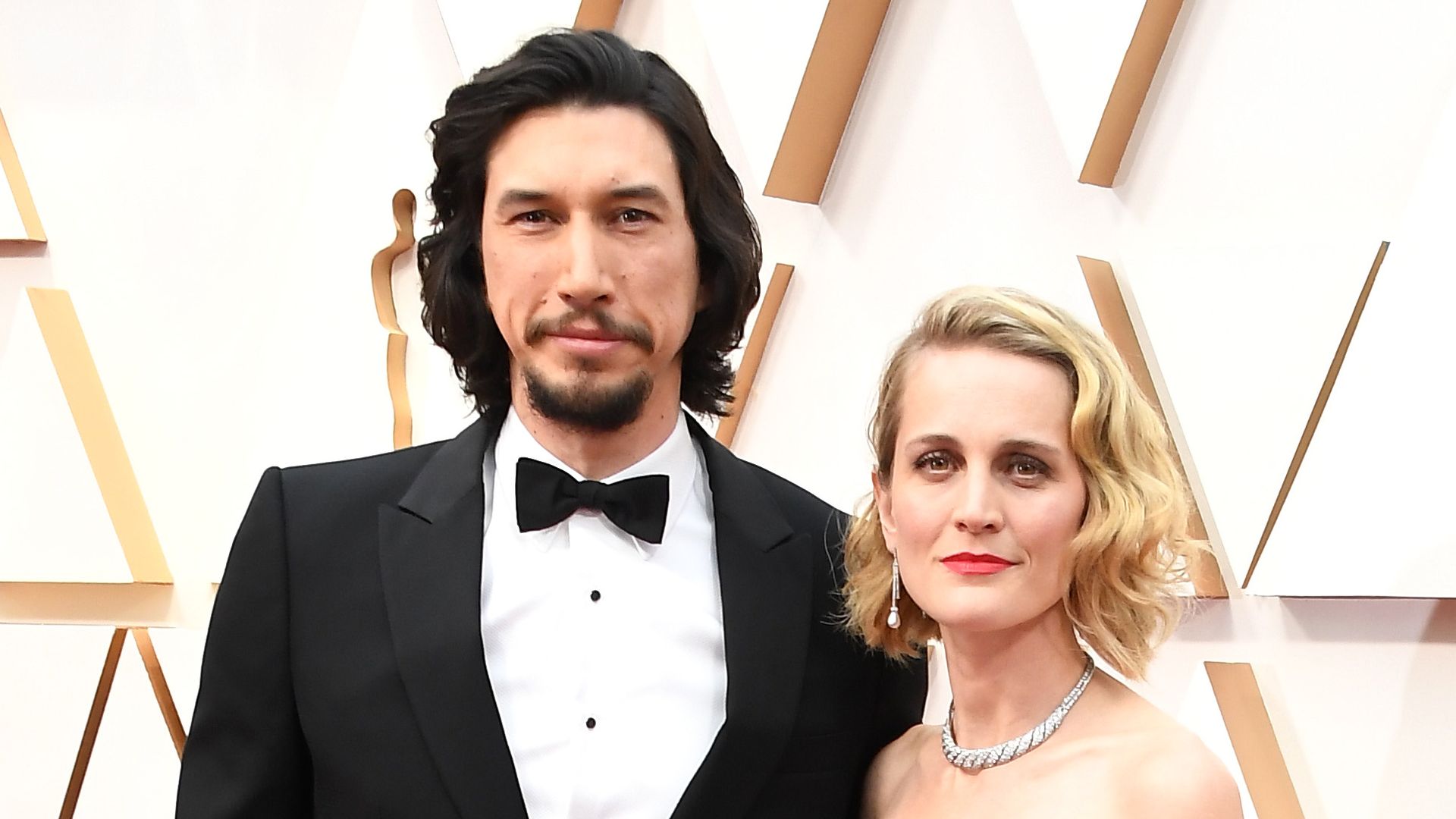 Adam Driver and Joanne Tucker arrives at the 92nd Annual Academy Awards at Hollywood and Highland on February 09, 2020 in Hollywood, California.