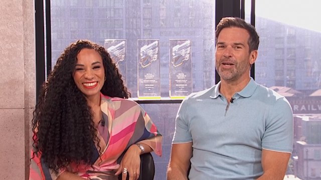 TV presenters in studio
