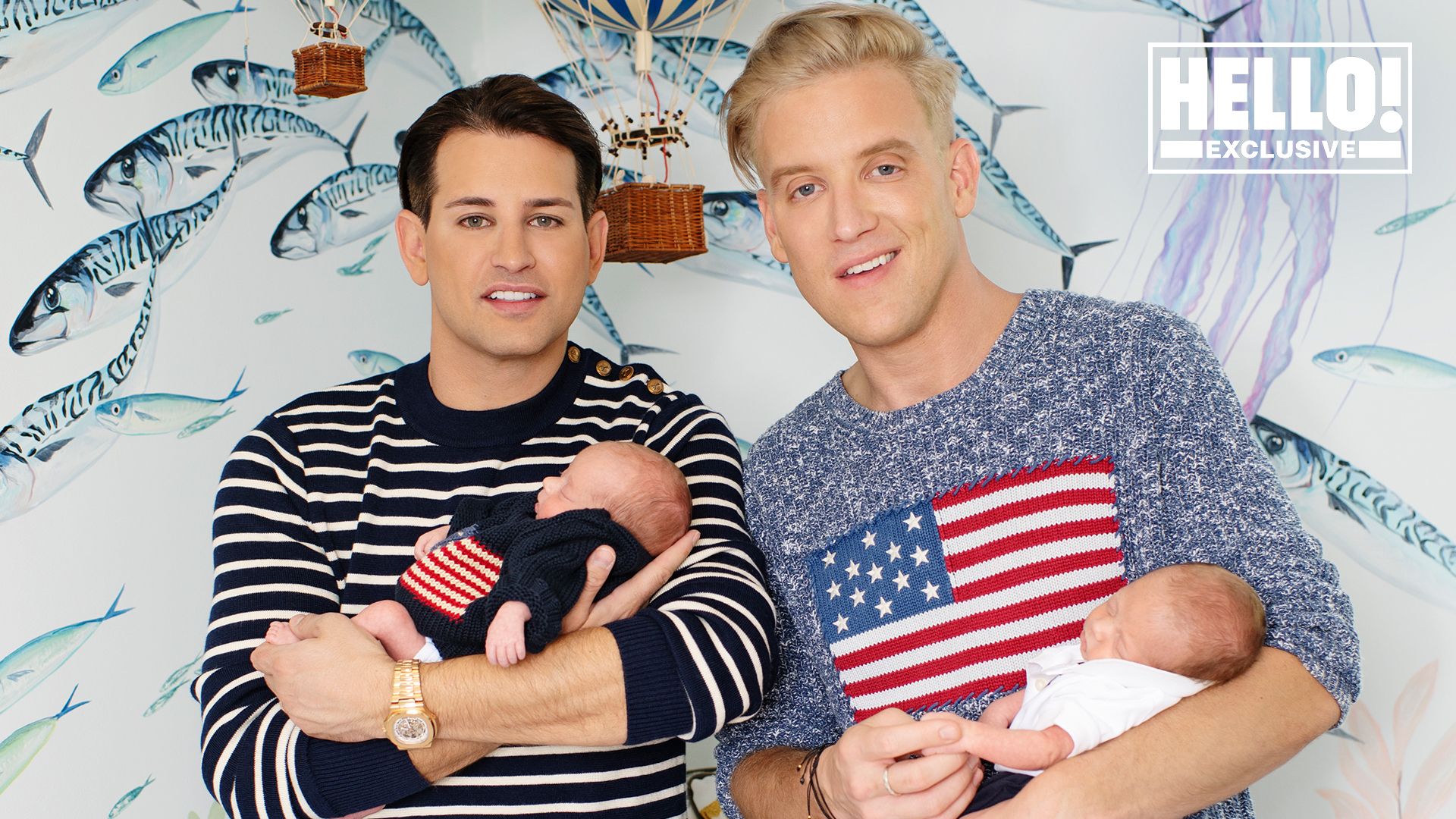 Exclusive Ollie Locke and Gareth introduce twin babies to HELLO! and