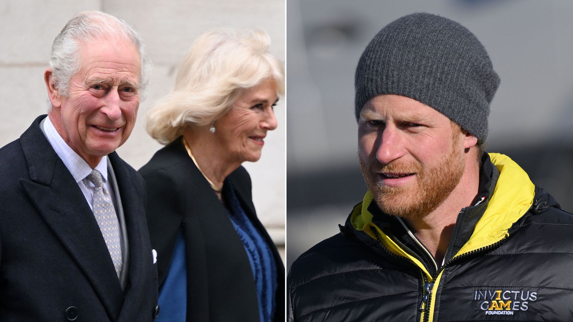 Charles and Camilla and Harry in Canada