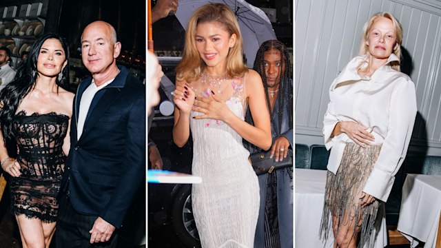 Lauren Sanchez, Jeff Bezos, Zendaya, and Pamela Anderson at pre-Met Gala parties