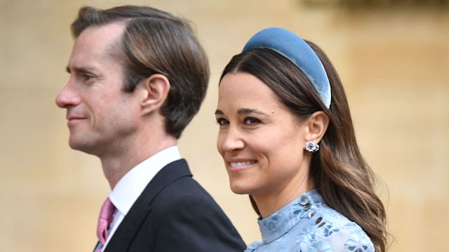 James Matthews and Pippa Middleton arriving at a wedding 