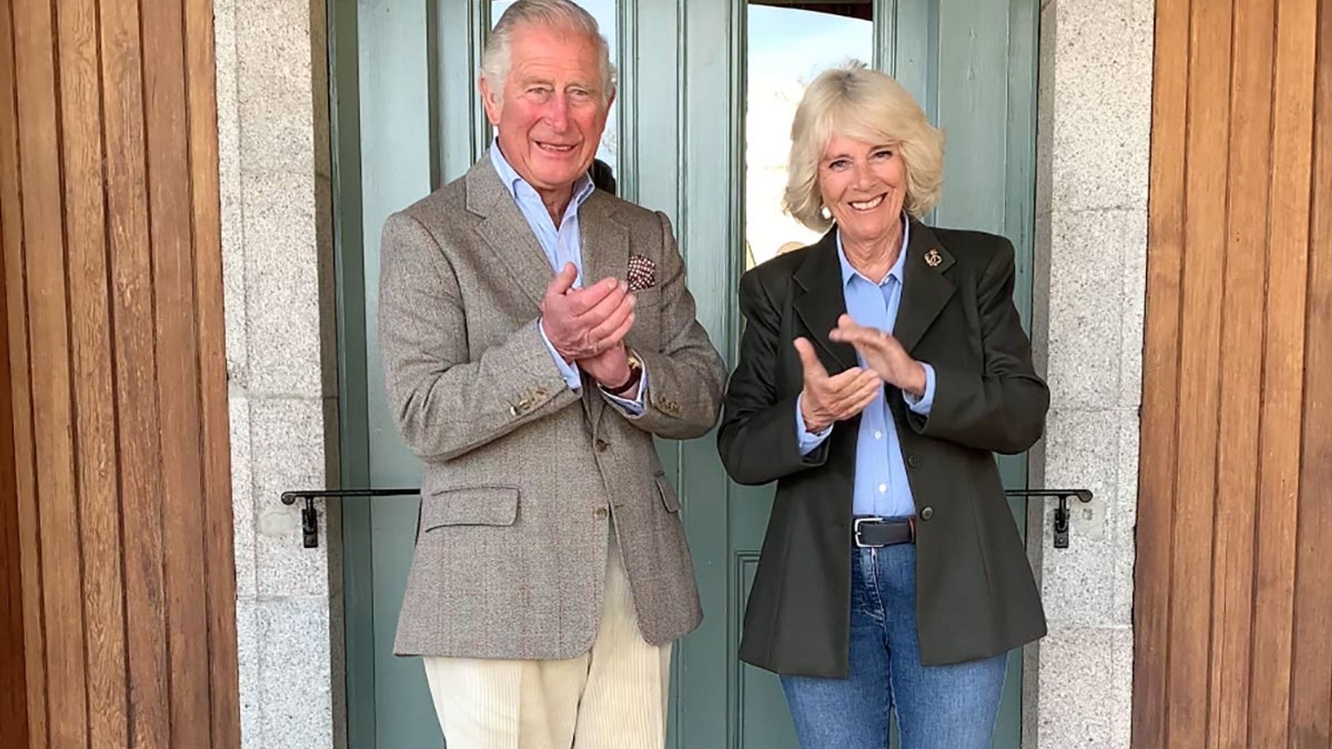 prince charles and camilla clap for carers