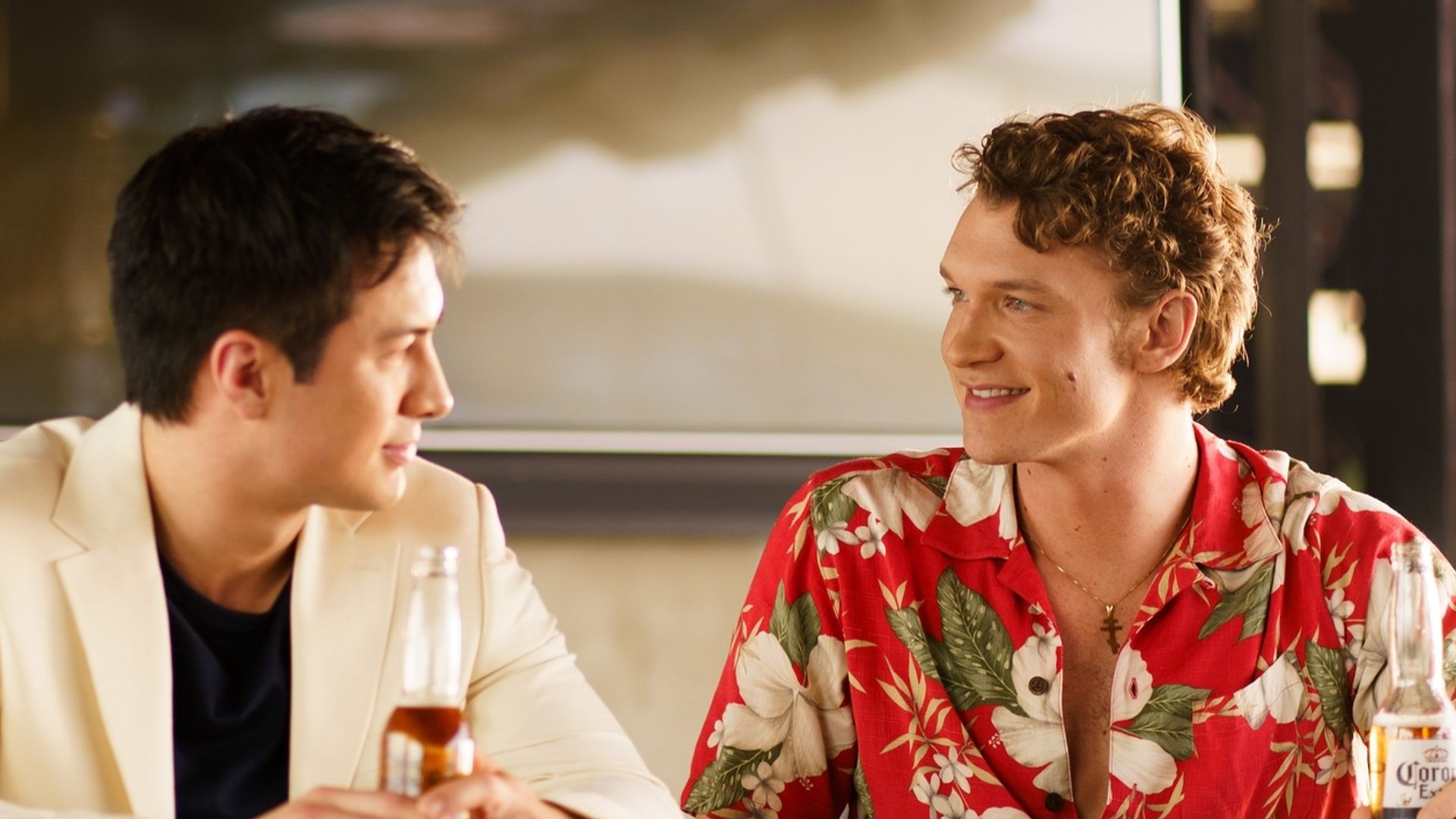 Connor Storrie and Hudson Williams in Heated Rivalry