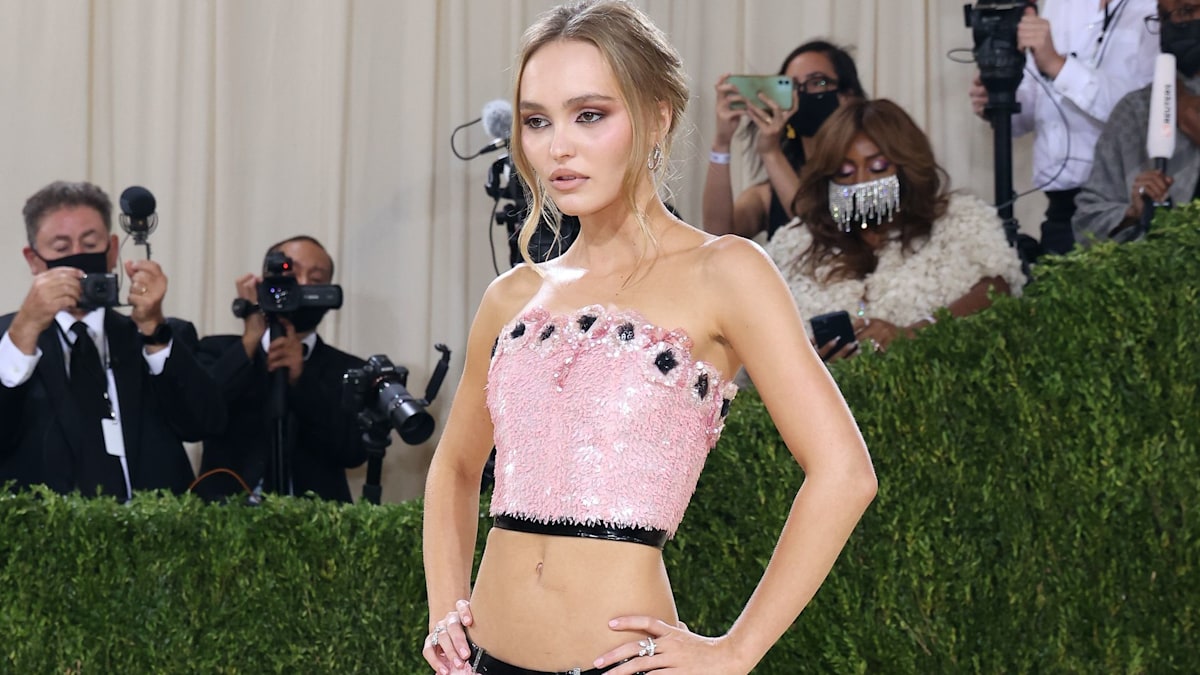 Lily-Rose Depp stops fans dead in their tracks in sheer lace negligée ...