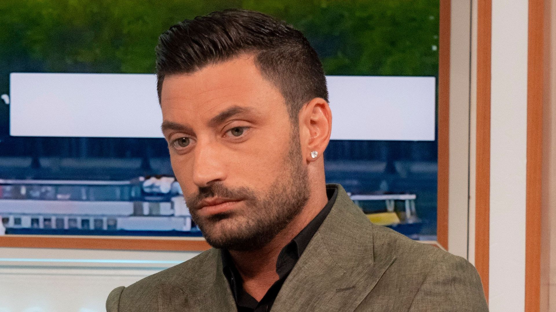 Giovanni Pernice looking serious on GMB