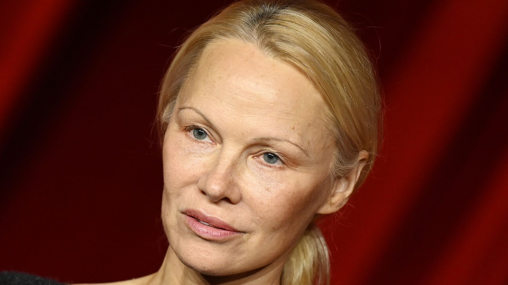 Pamela Anderson at the Fourth Annual Academy Museum Gala held at Academy Museum of Motion Pictures on October 19, 2024 in Los Angeles, California. 