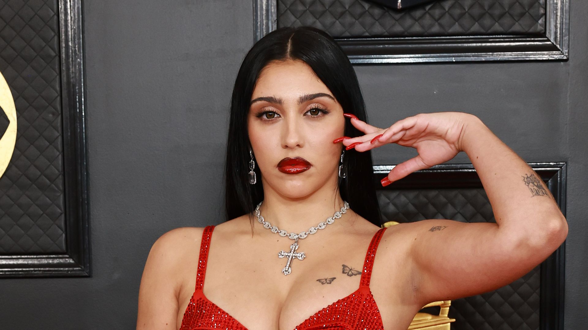 Lourdes Leon attends the 65th GRAMMY Awards on February 05, 2023 in Los Angeles, California. (Photo by Matt Winkelmeyer/Getty Images for The 