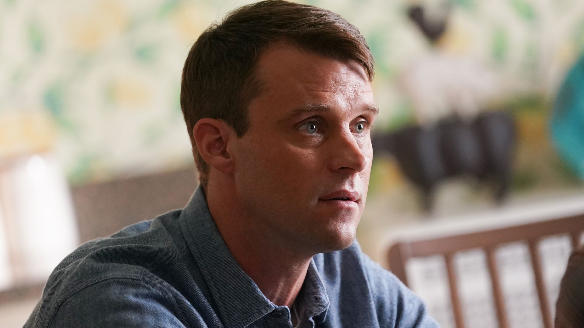 Jesse Spencer as Matthew Casey looking ahead in Chicago Fire