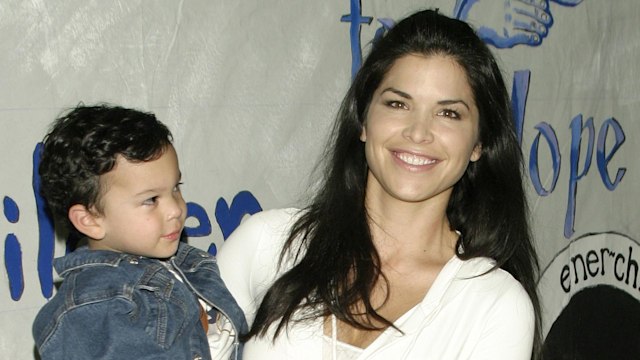 Lauren Sanchez with her son