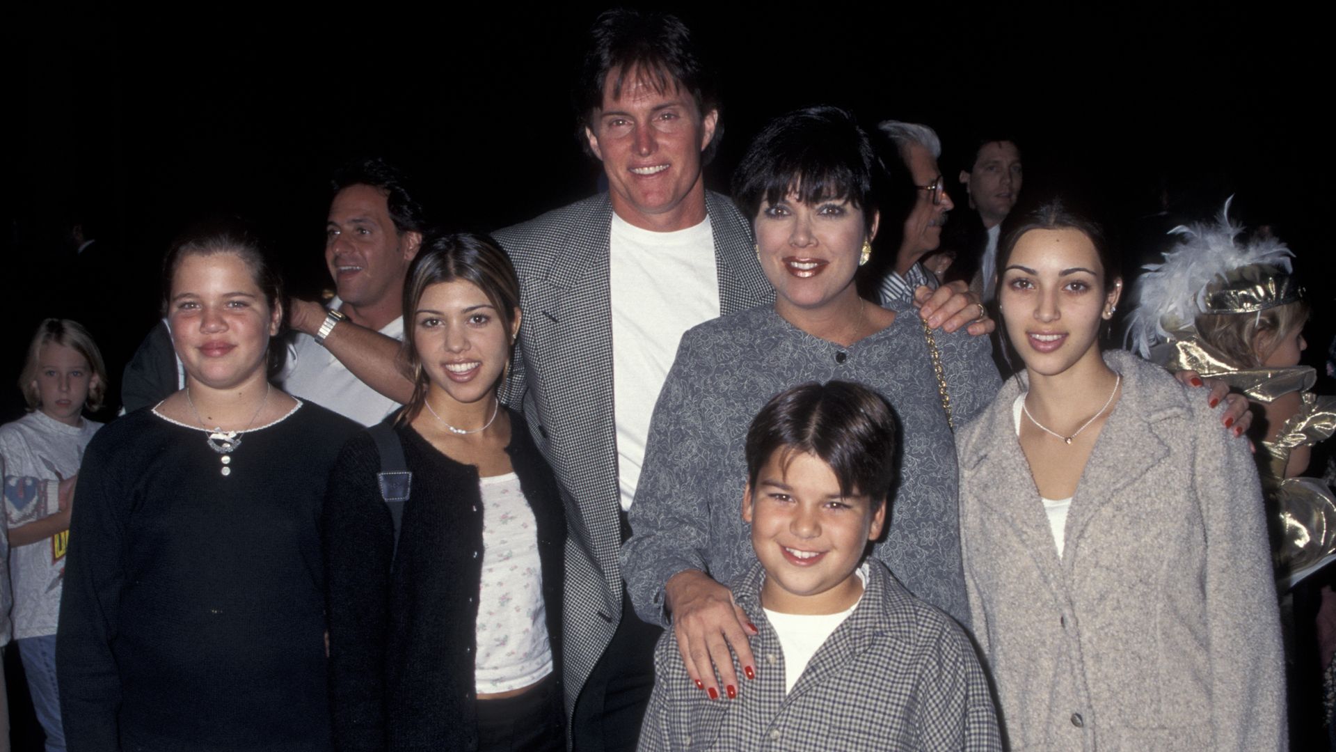 The Kardashian-Jenner family posing for a photo