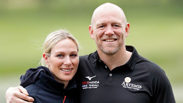 Mike and Zara Tindall cuddled up for a photo