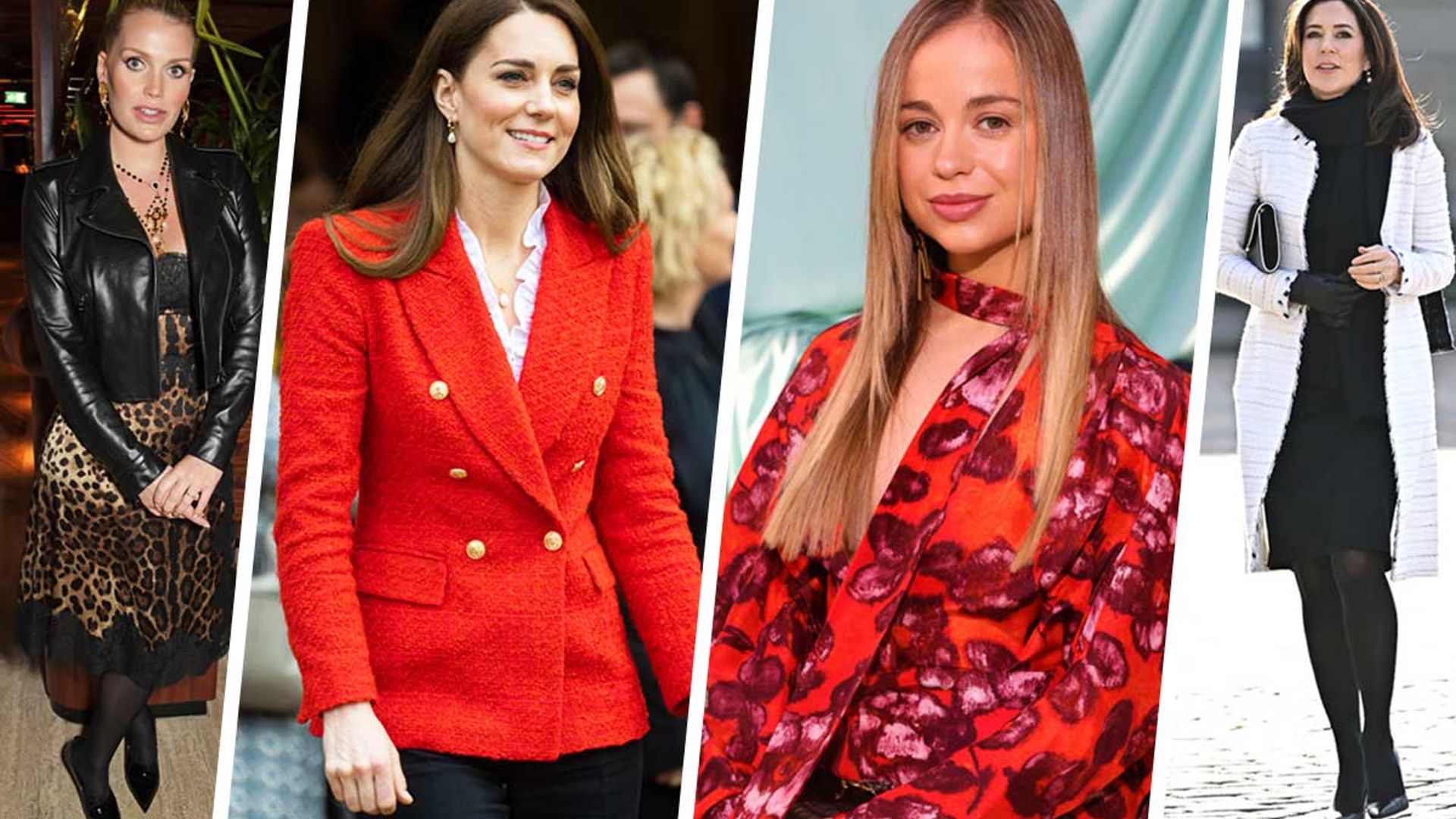 Kate Middleton continues her corporate looks in a red Zara blazer and  trousers