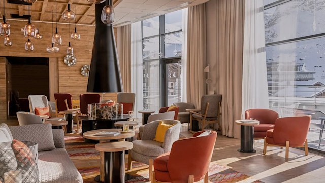 Club Med Tignes has an incredible main lounge area with views of the slopes