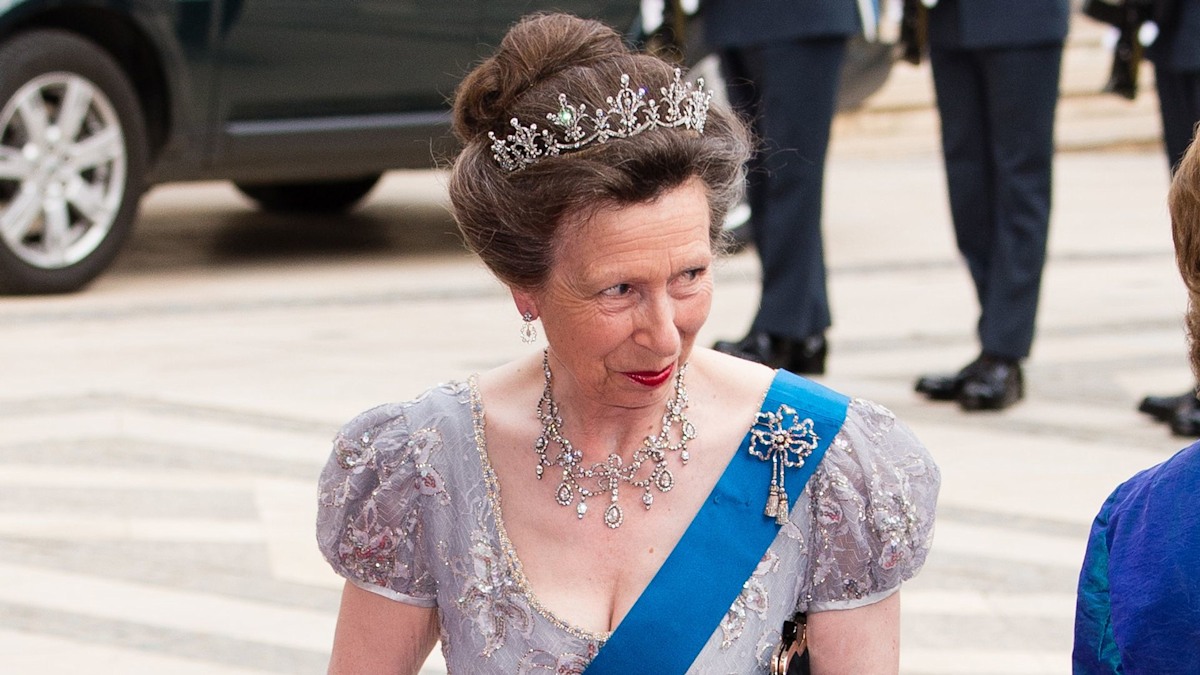 Princess Anne, 74, parties with King Charles in recycled fit-and-flare dress from her thirties